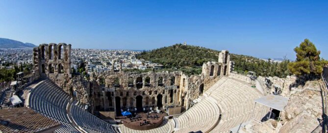 Akropolis. Teatro Greco. Athen